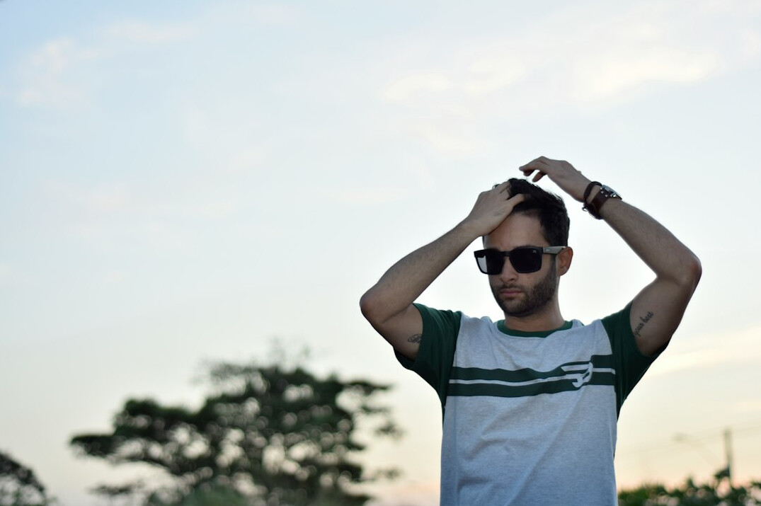 Portrait of a young Brazilian man with glasses