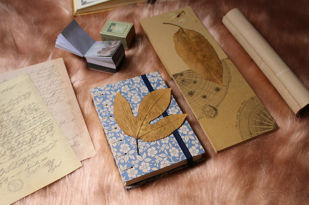 Person writing thoughts in a journal at a desk